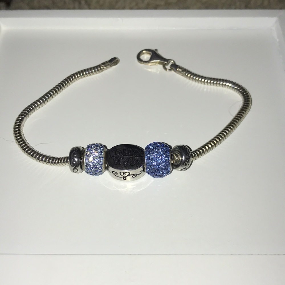 "celebrate life" stainless steel bracelet